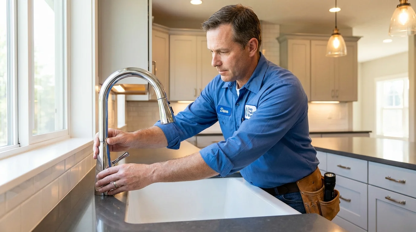 Kitchen faucet installation by Johns Plumbing LLC in Clarinda